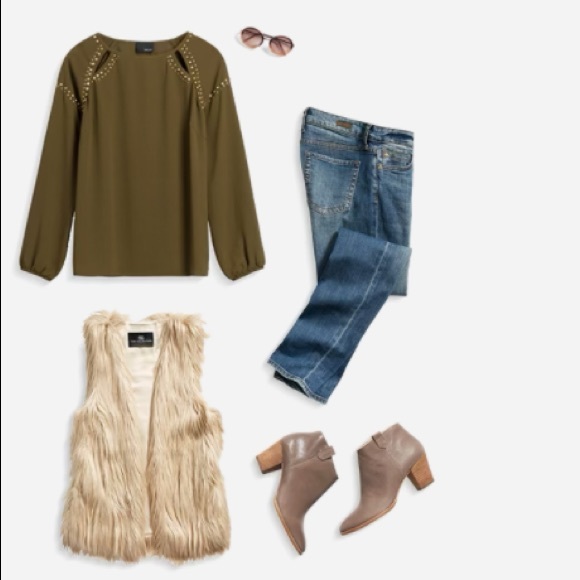 Greylin long sleeve polyester blouse- EUC size sm - Picture 2 of 9